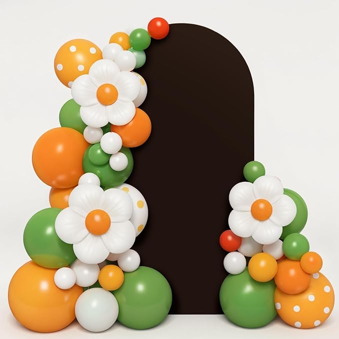 LEBENGURU Upgraded 6FT Wedding Arch Cover, Brown Spandex Fitted Arch Backdrop Cover, Round Top Chiara Stand Covers for Birthday Party Baby Shower Banquet Balloon Décor