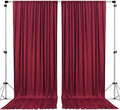 AK TRADING CO. 10 feet x 8 feet IFR Polyester Backdrop Drapes Curtains Panels with Rod Pockets - Wedding Ceremony Party Home Window Decorations - Burgundy