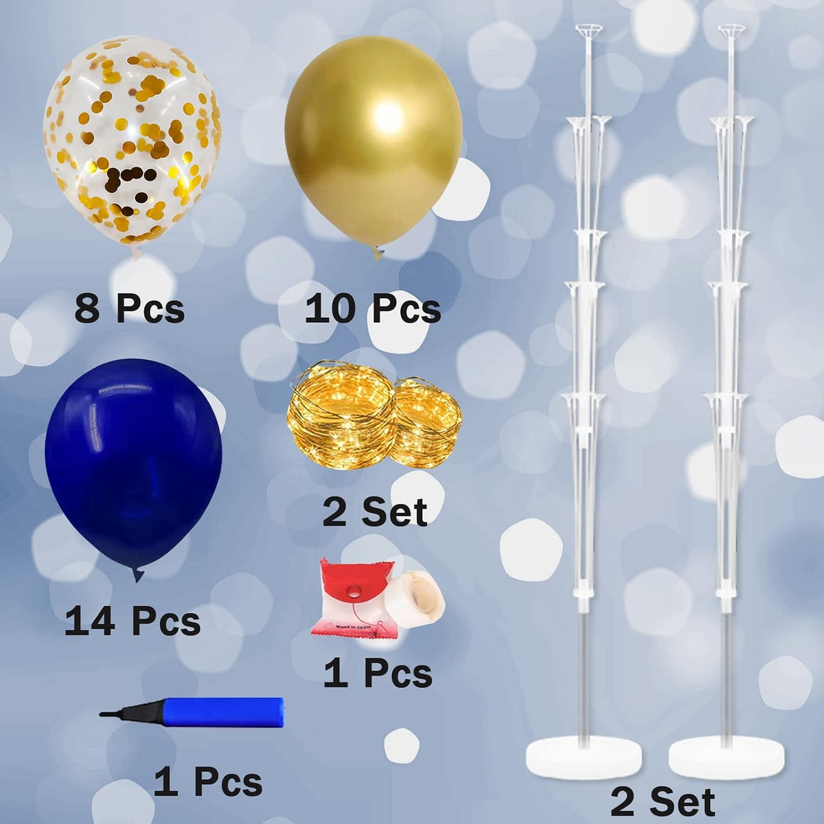 cicicooie balloon stands floor column kit 2 centerpiece shown in use