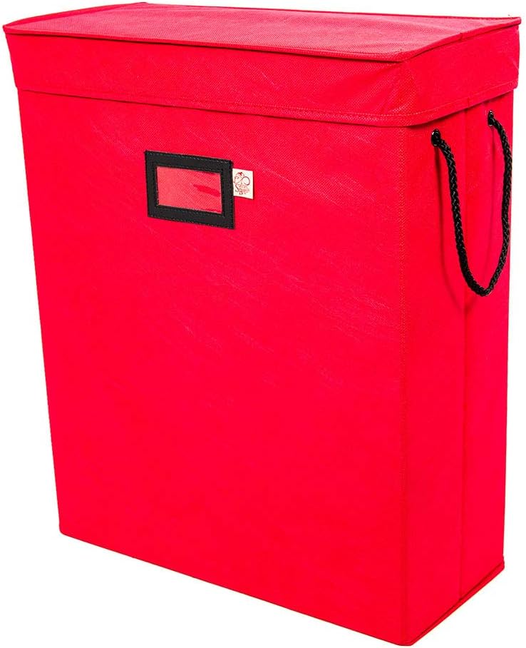 gift bags with tissue paper storage box, zippered showing dimensions