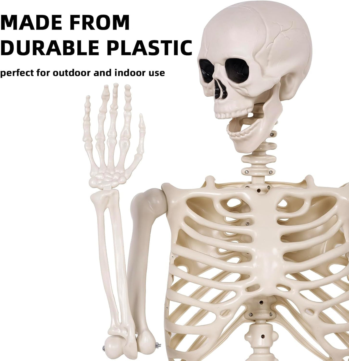 Halloween Skeletons Decorations - 5.4FT Life Size Posable Skeletons, Realisti...