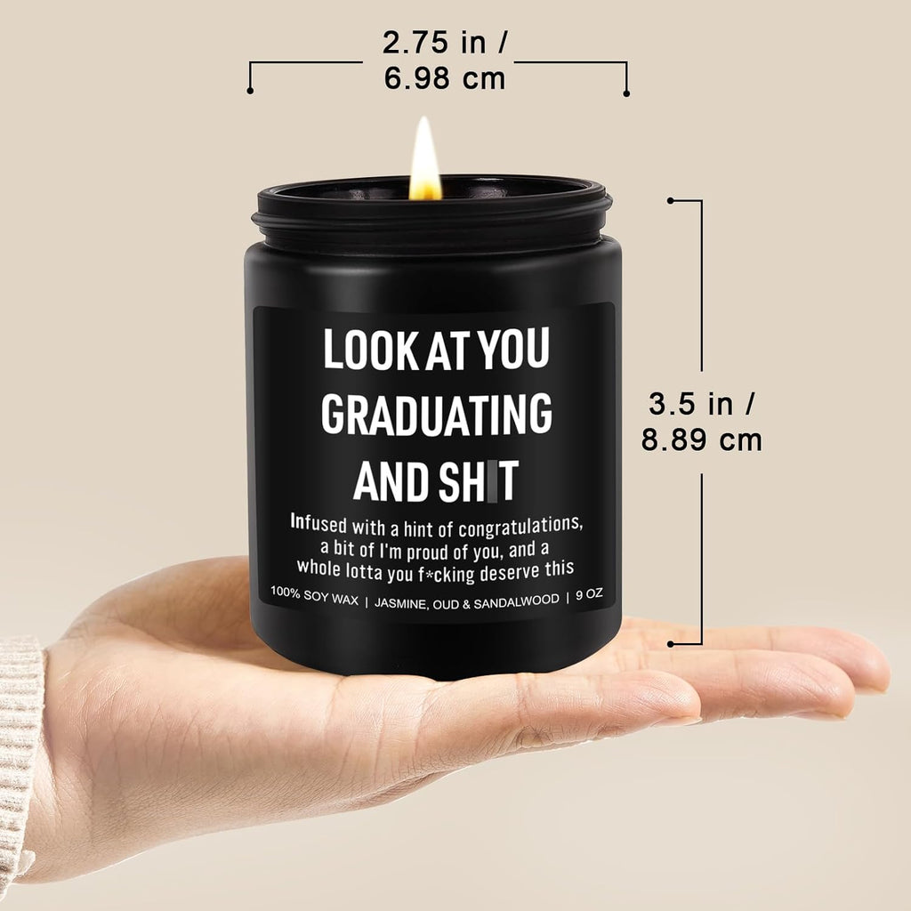 Younift Funny Grad Candle, 2026 Graduation Gifts for Her, Him - College, High School, Masters Degree, Phd, Law School, Nursing & Nurse Graduation Gifts for Women, Men - 9 oz