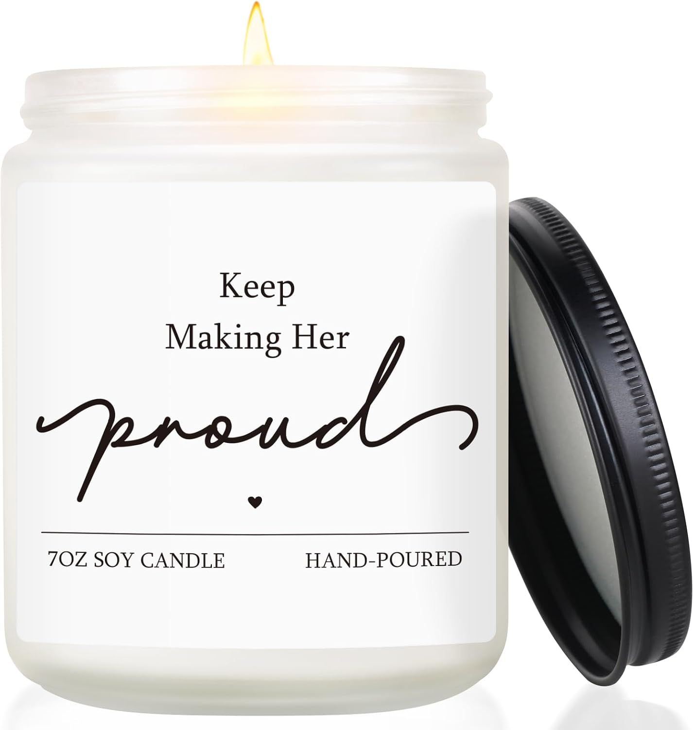 Sympathy Gifts for Loss of Loved One, 7OZ Lavender Scent Soy Wax Candle | Keep Making Her Proud Memorial Bereavement Candle Gifts, Remembrance Gift for Loss of Mom, Grandma, Sister, Wife