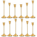 CHILL RECIPE Candlestick Holders Gold Taper Candle Holders, 12 PCS Candle Sticks Holders for Home Decor Table Centerpiece Wedding Housewarming Festival