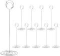 10Pcs Place Card Holder, Table Number Holders, Wire Picture Holder, Table Card Holders Stand, Photo Holder for Centerpieces, Wedding Reception, Party, Birthday (Silver)