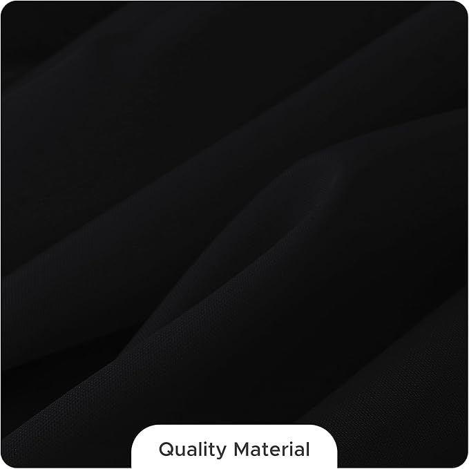 Fitable 8 Pack Round Tablecloths: Stain Resistant Wrinkle Free Circle Table Clothes, Washable Reusable Polyester Table Covers for Wedding Party Birthday Banquet Reception(Black, 84 Inch)