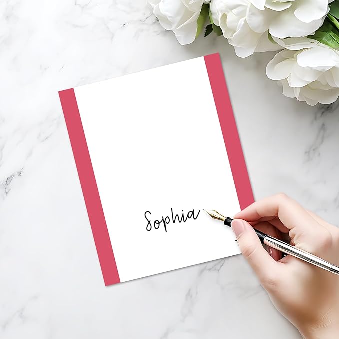 25 Pack Rose Red Place Cards, Editable Name Cards for Table Setting, Tent Cards Food Label for Dinner Party, Bridal Shower, Wedding, Baby Shower and Events -T11