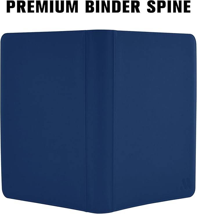 Premium 1000+ Pockets Card Binder,16 Pockets Trading Card Binder Ringless Side Loading Trading Card Album Folder for TCG -Blue