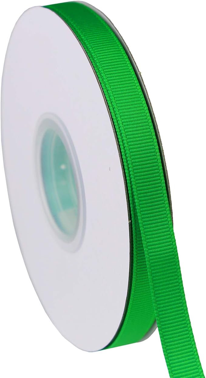 ITIsparkle 3/8" Inch Grosgrain Ribbon 50 Yards-Roll Set for Gift Wrapping Scrap Books Party Favor Hair Braids Baby Shower Decoration Cake Decoration Floral Arrangement Craft Supplies, Emerald Ribbon