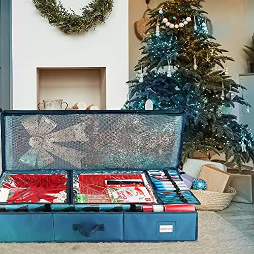 hearth & harbor wrapping paper storage container, front angle view
