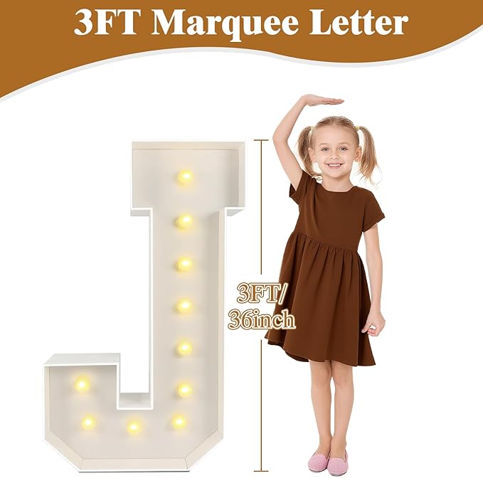 Marquee Light Up Numbers: 3FT Large Decorative Letters Signs for Party Decorations Baby Shower Birthday Wedding Engagement Anniversary, 3 Feet Tall Pre-Cut DIY Foamboard Number 30 - Easy to Assemble