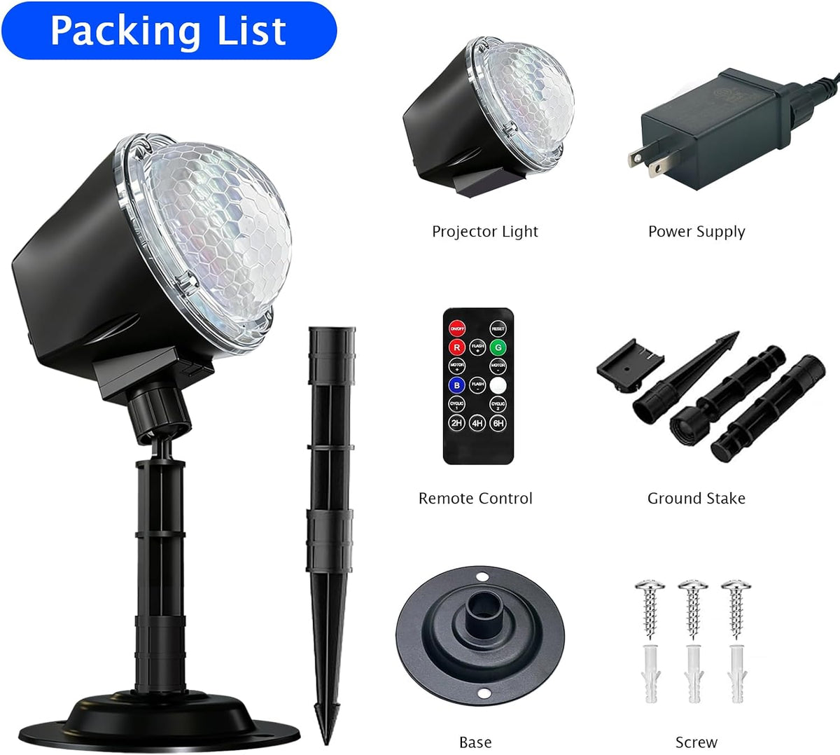 projector lights outdoor, 15 colors water wave ocean, view 9