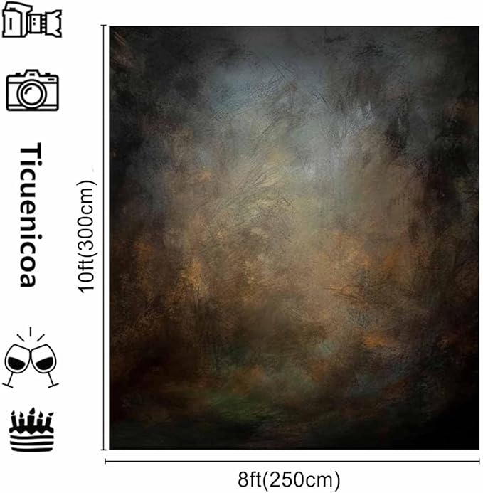 8x10ft Old Master Mottled Portrait Photography Backdrops Abstract Rust Spots Backdrop Background for Photoshoot