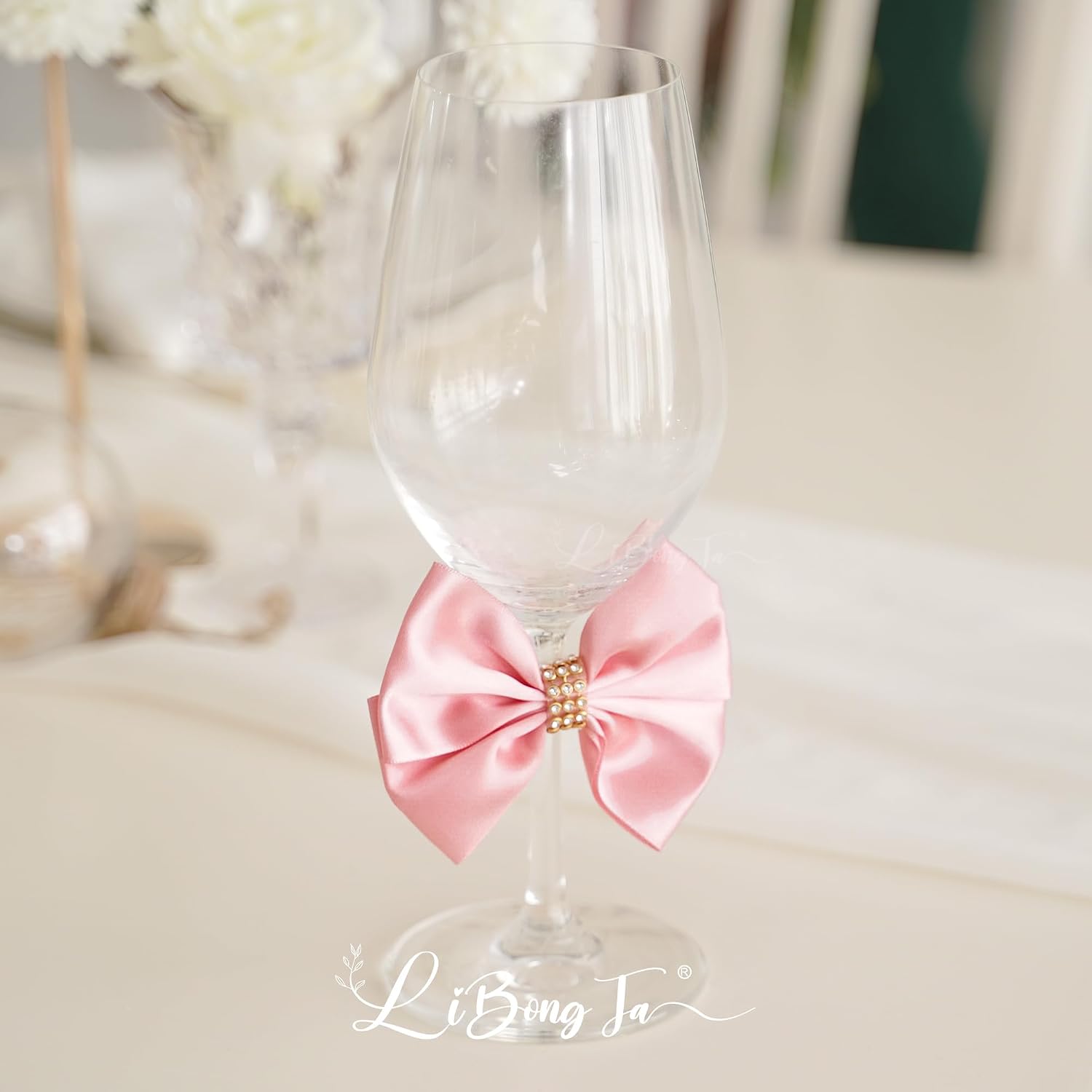 Pink Satin Bows 12 PCS Premade Self Adhesive 3.5" Gift Bows with Rhinestone for Wedding Party Event Decor Gift Wrapping Craft Baby Shower Wedding Treat Bags Presents Making Greeting