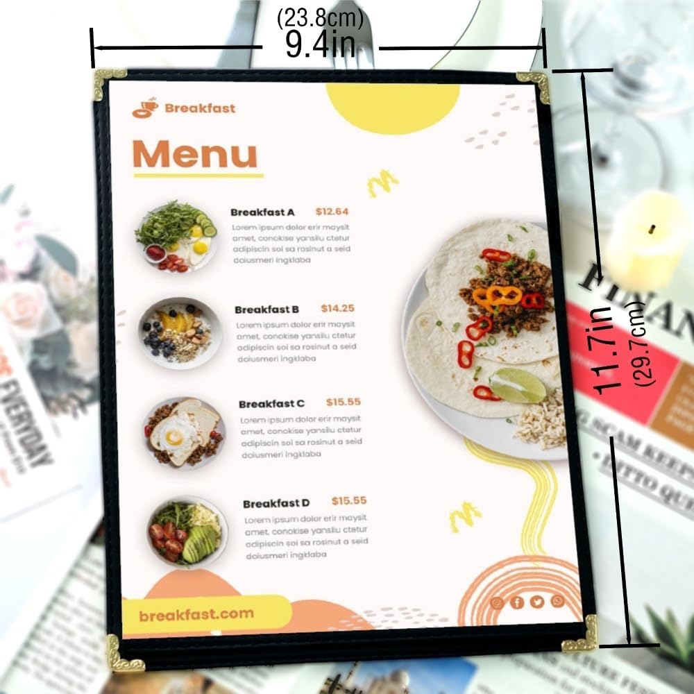 goodsmart pajco style restaurant menu covers – pack shown in use