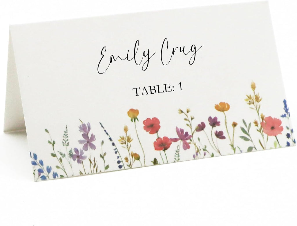 Place Cards for Table Setting Name Cards for Wedding Reception Bridal Shower Seating, Set of 50
