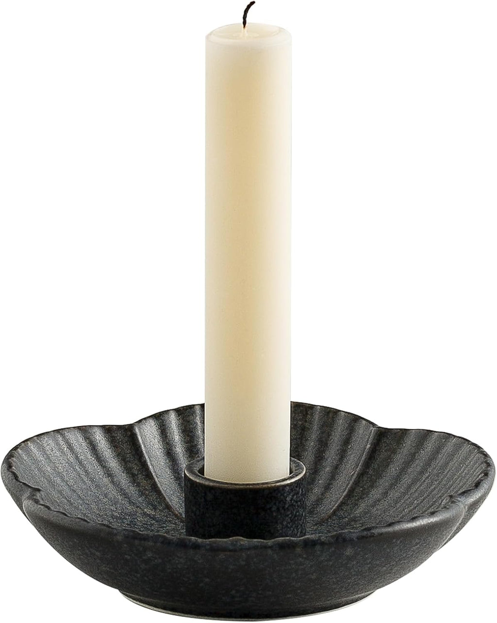 BEUNAIZER Ceramic Flower Candle Holder, 4.7 in Tabletop Tray for Home Decor | Holds incense or palo santo when you want a calm room setting for reading, meditation, relaxing or evening routines.