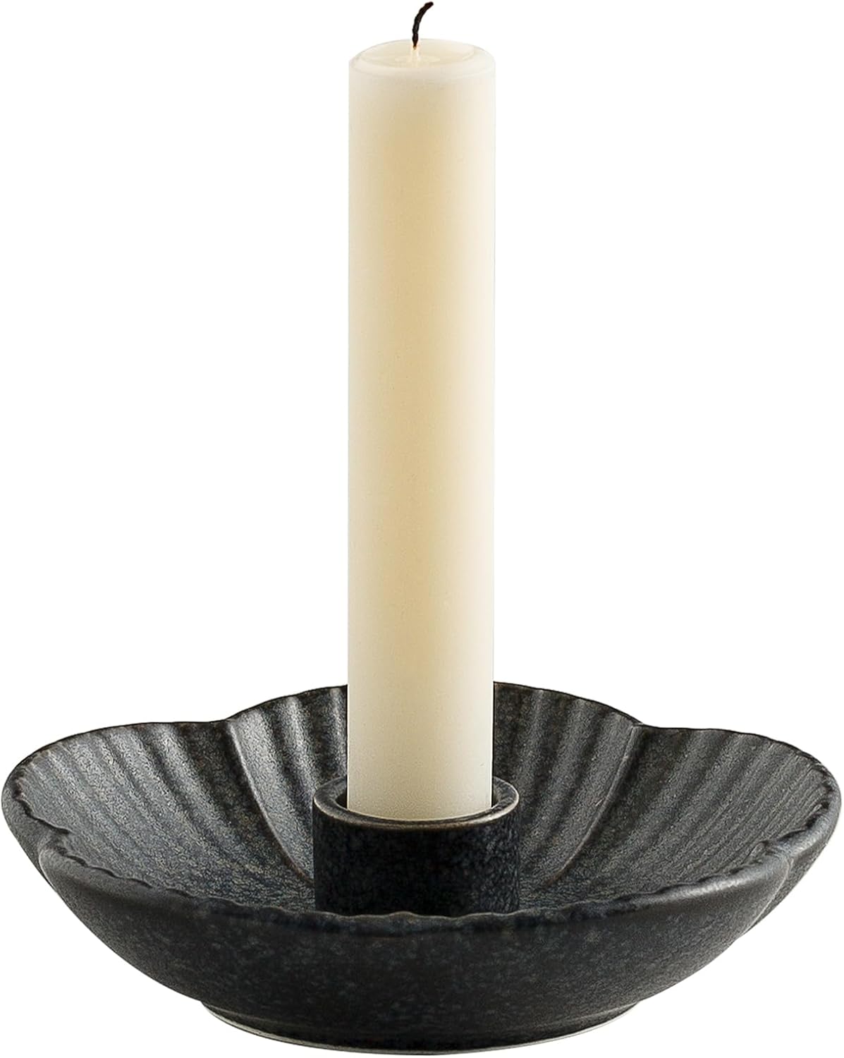 BEUNAIZER Ceramic Flower Candle Holder, 4.7 in Tabletop Tray for Home Decor | Holds incense or palo santo when you want a calm room setting for reading, meditation, relaxing or evening routines.