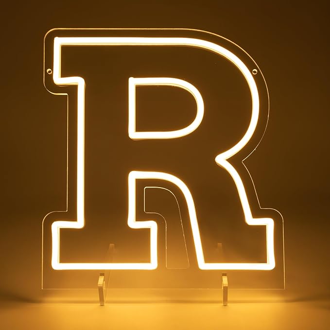 Light Up Letters R, Led Marquee Letter Lights Neon Sign, 13.9" Height Decorative Lighted Alphabet Number, Battery/USB Powered Led Letters Lights for Wedding, Birthday, Party, Christmas or Home Decor