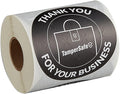 Angel's Peel Lounge Thank You Tamper Proof Stickers Roll — Tamper Evident Stickers for Delivery Bags, Drink Lids, Food Containers, Writable Seal Tape, Thank You Labels - 3x3in 250-COUNTS, BLACK, ROUND