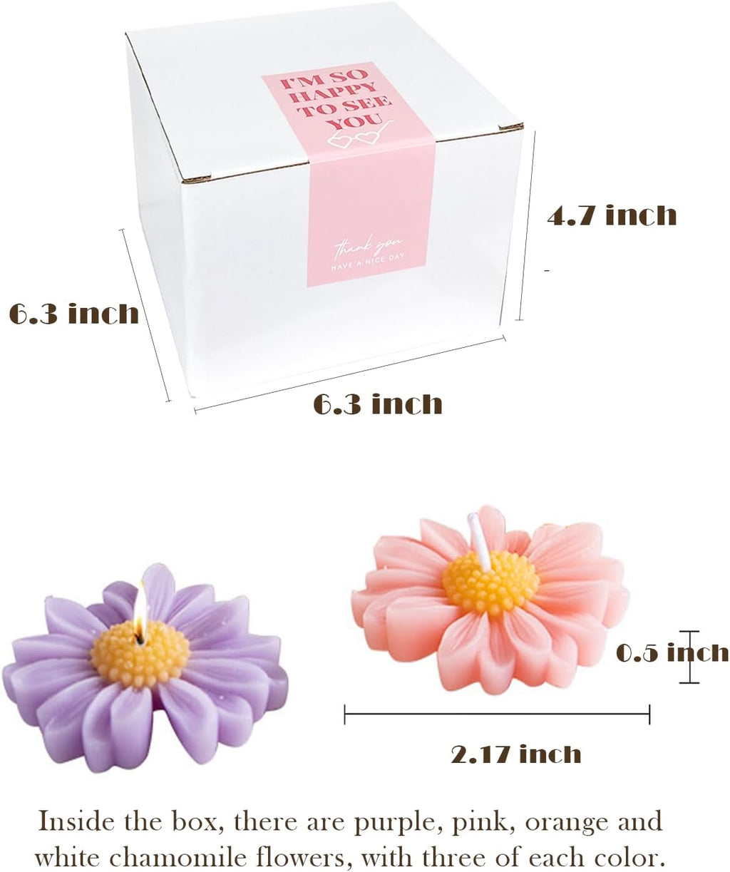 Colored Candles Chamomile Floating Candles Large 2" Scented Romantic Tealight Candles for Cylinder Vases,Centerpieces at Wedding,Party,Pool,Holidays,12 Pack