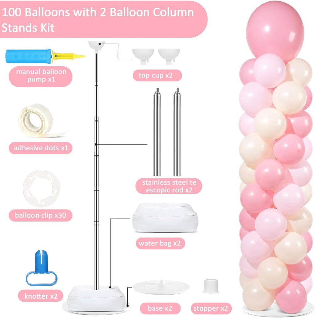 2 sets adjustable balloon column stand kit with, close-up detail