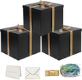 yinuoyoujia 3 pack 12x12x10 inches large black gift, main product view