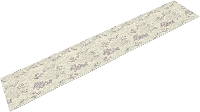 Purple Lavender Table Runner Vintage Watercolor Modern Kitchen Restaurant Decoration Suitable for Indoor and Outdoor Wedding Party Banquet Table Runner 13x90 Inch