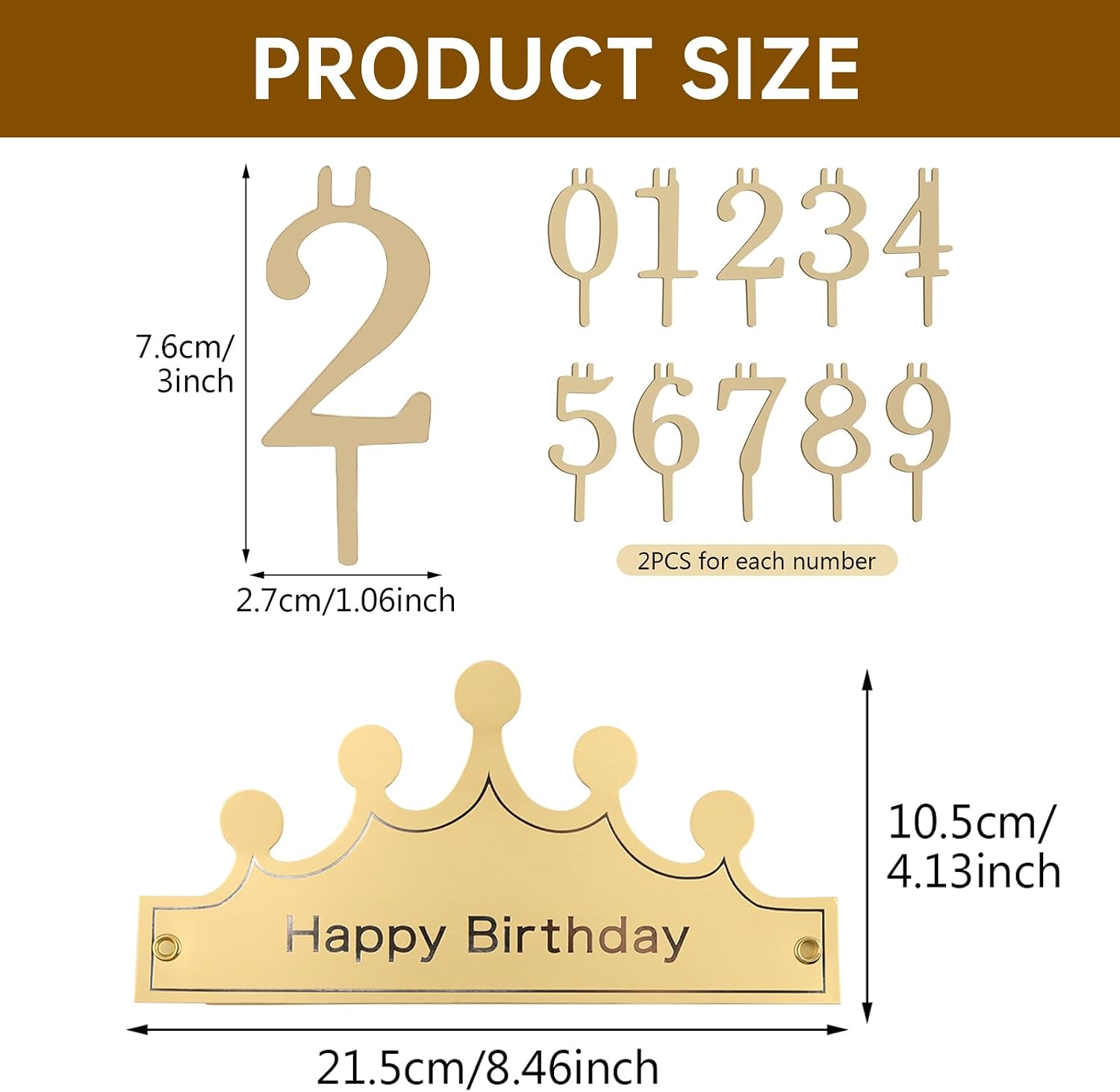 Reusable Number Birthday Candle Holder Set, 20 PCS (2 Sets) Metal Number Candle Holders Stand, Party Cakes Accessories, Cake Topper Decorations for Anniversary Wedding Date Displays