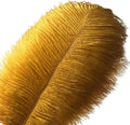 KOLIGHT 40pcs 12''~14''(30~35cm) Natural Ostrich Feathers for DIY Home Wedding Party Office Decoration (Gold)