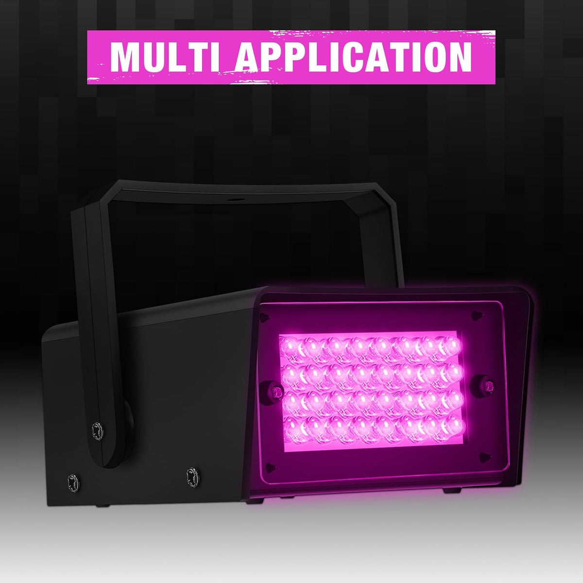 Treela 4 Pack Strobe Party Light Small Bright LED Outdoor, Purple, 32 LED