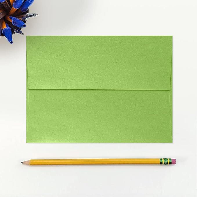 LUXPaper A7 Invitation Envelopes | Peel & Press | 5 1/4" x 7 1/4" | Fairway Metallic | 80lb. Text | 500 Qty