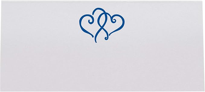 Linked Hearts Printable Place Cards, Royal Blue (Choose Color), Set of 150 (25 Sheets), Laser & Inkjet Printers - Wedding, Party, Dinner, and Special Events - Made in the USA