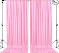 AK TRADING CO. 10 feet Wide x 12 feet Long IFR Polyester Backdrop Drapes Curtains Panels with Rod Pockets - Wedding Ceremony Party Home Window Decorations - (Pink)