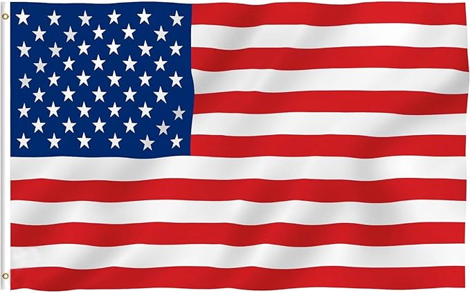 1 Piece 2x3 Foot American Flag | US Flag Vivid Color and UV Fade Resistant - Canvas Header and Double Stitched | Lightweight Duty Outdoor Polyester US Flags with Brass Grommets (2 x 3 Ft)