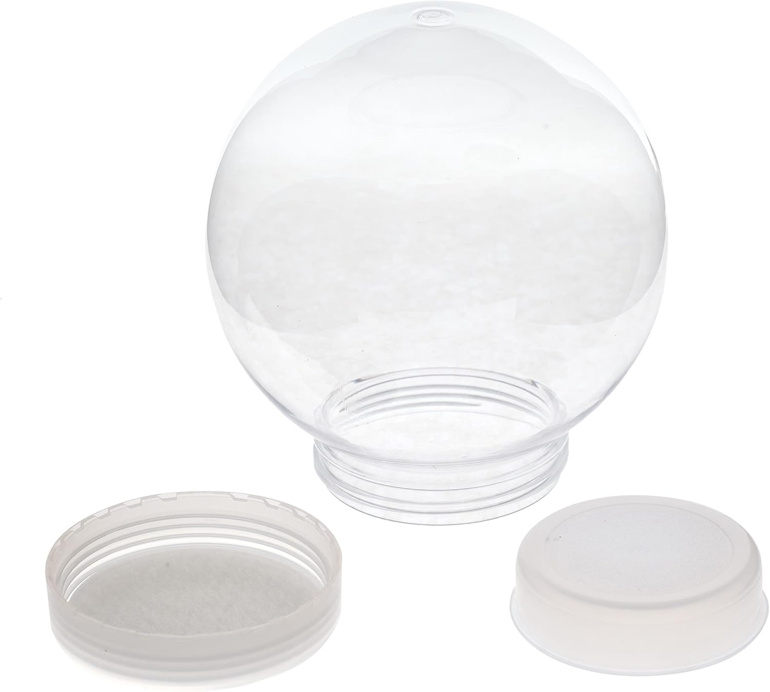 Creative Hobbies 5 Inch (130mm) DIY Snow Globe Water Globe - Clear Plastic with Screw Off Cap | Perfect for DIY Crafts and Customization