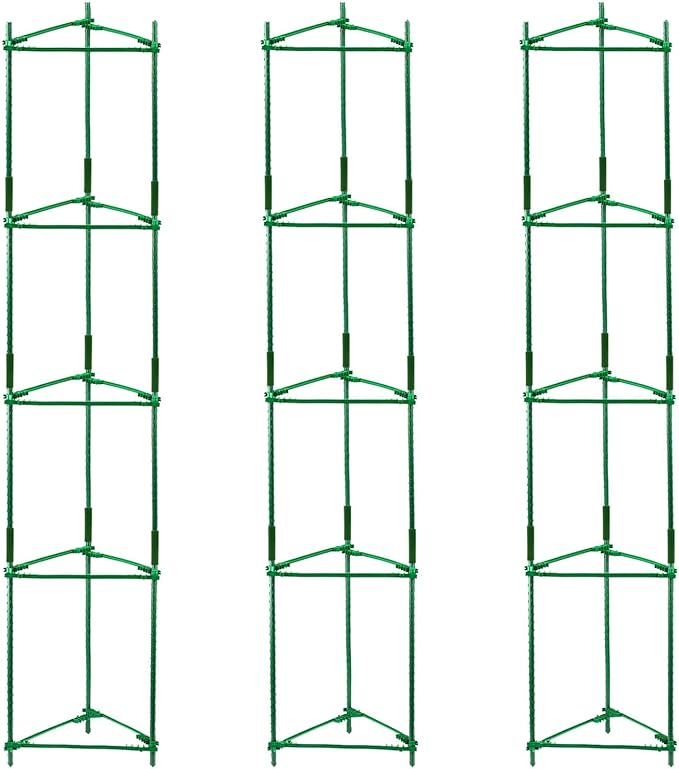 Orgrimmar Tomato Cages Garden Plant Support Stakes Outdoor Vegetable Trellis for Vertical Climbing Plant Up to 63“,3 Packs (4 Pack)