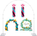 decojoy balloon arch stand, 7.5ft large round backdrop, main product view