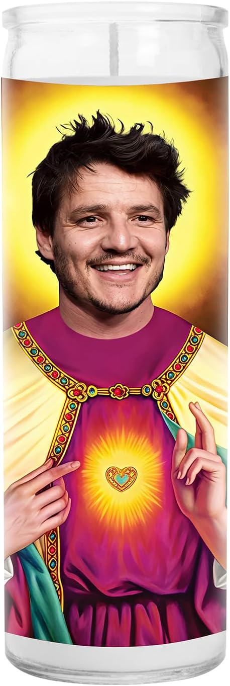 Pedro Celebrity Funny Candle – Unscented Handmade Soy Wax Votive Candle – Unique Gift for Last of Us, Narcos Movies & TV Series Lovers – Home Decor Collectible for Living Room & Office
