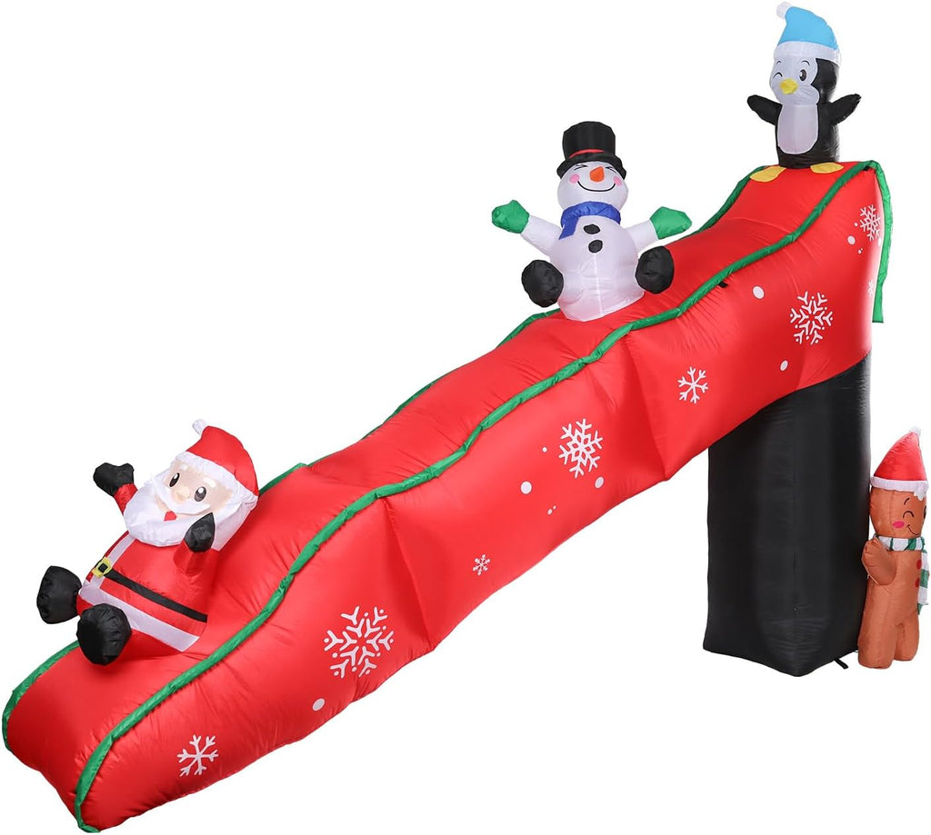 wonder garden 10 ft christmas outdoor inflatable slide, view 9