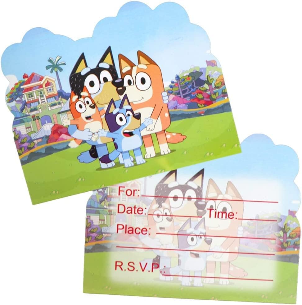 20pcs Children Birthday Invitations,Children Party Invitations Birthday Party Supplies Decoration (4)