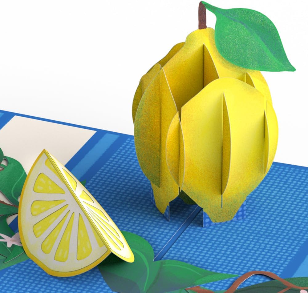 Lovepop Everyday Pop-Up Card for Her and Him - 3D Greeting Cards for Boys, Girls, Men, Women - Mediterranean Lemons - 5" x 7" Card - Blank Notecard & Envelope Included