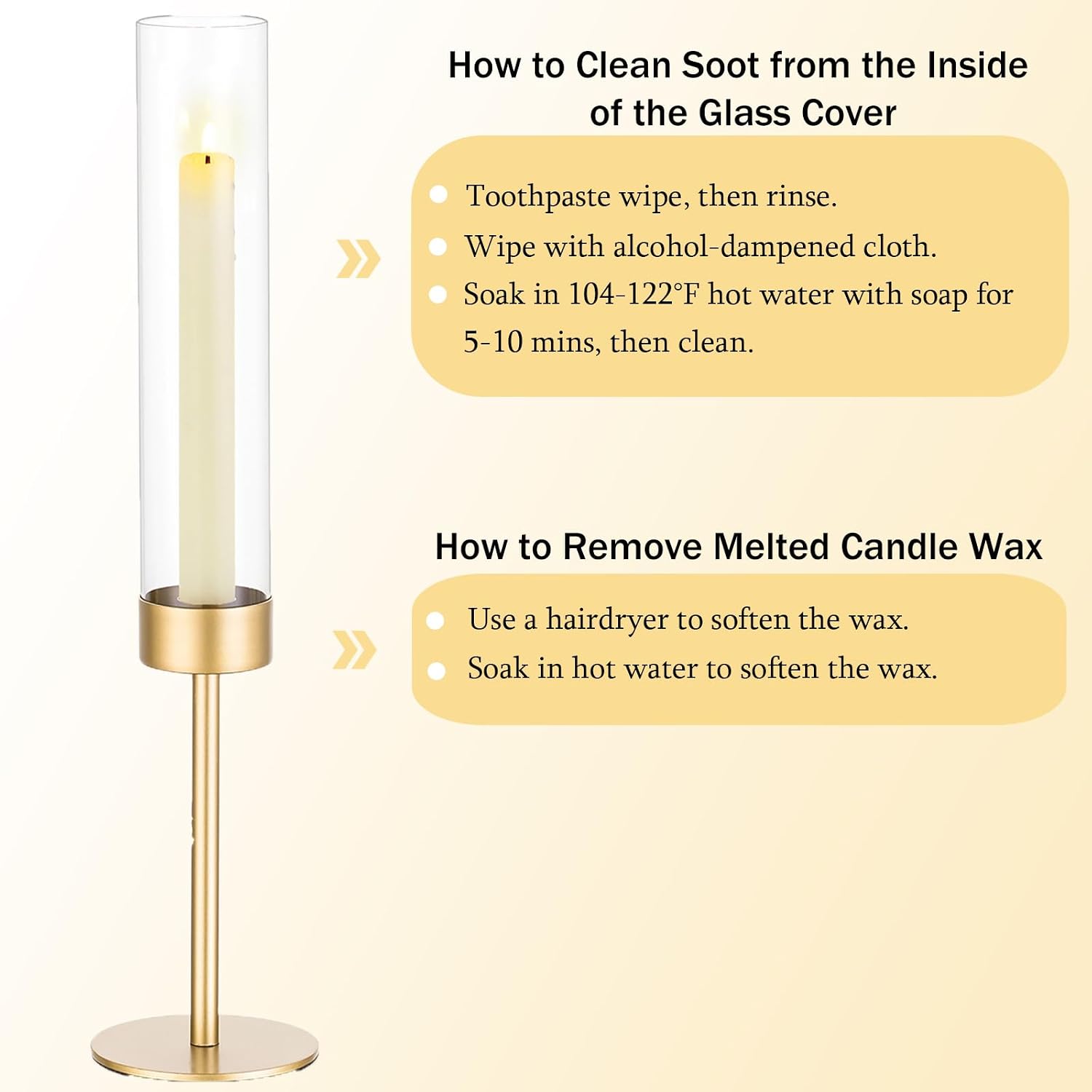Glass Hurricane Candlestick Holders Gold - Romadedi Taper Candle Holder Tall Clear Glass Cylinder Table Centerpiece Wedding Decor Party Birthday Christmas Home Decorations Set of 3