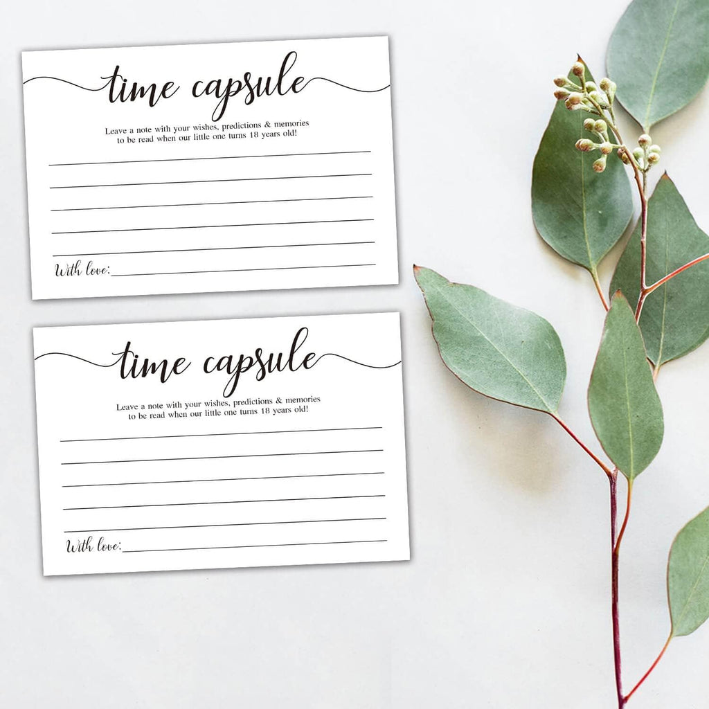 50 Time Capsule Cards for 1st Birthday or Baby Shower Game Activity,Advice and Wishes Cards,and Anniversary Card for Baby Shower Party Supplies.