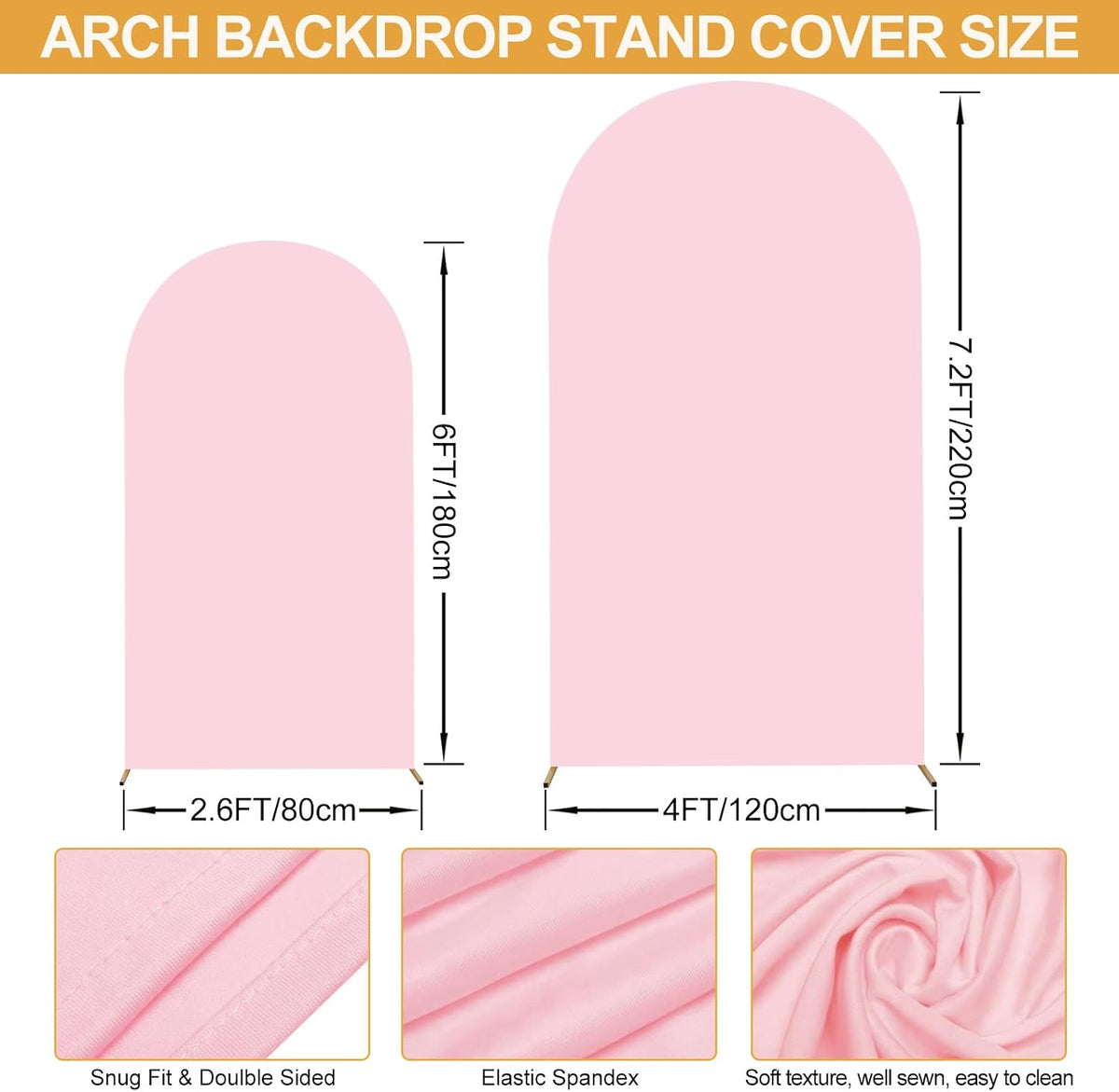 suuwoee wedding arch backdrop stand set of 2, side view