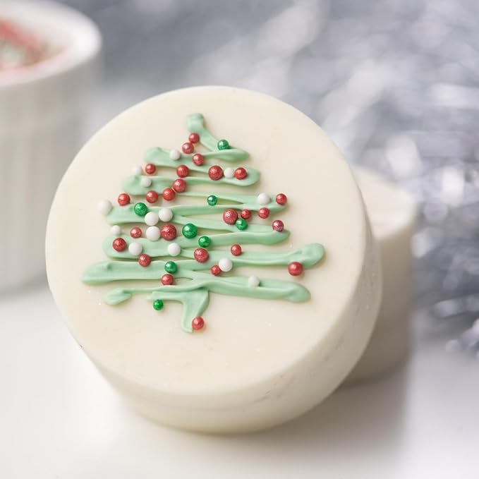 Sweets Indeed Christmas Sprinkles Mix – 6-Cell Holiday Assortment 6.45 oz | Edible Jimmies, Nonpareils & Sugar Pearls for Decorating Christmas Cookies, Cupcakes, Cakes & Holiday Desserts