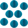 8pcs 10 inch Paper Honeycomb Balls Decorative Tissue Pom Poms Flower Art Hanging Balls for Birthday Wedding Nursery Baby Shower Home Decor (10inch, Teal)
