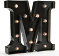 OYCBUZO Light Up Black Alphabet Marquee Letters Sign LED Marquee Number Lights Sign for Night Light Home Bar Christmas Party Lamp Wedding Birthday Decoration M