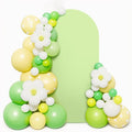 LEBENGURU Upgraded 6FT Wedding Arch Cover, Green Spandex Fitted Arch Backdrop Cover, Round Top Chiara Stand Covers for Birthday Party Baby Shower Banquet Balloon Décor