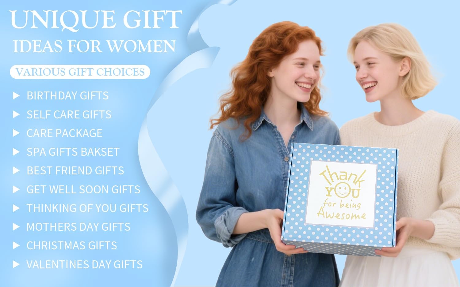 Thank You Gifts for Women, Teacher Appreciation Gifts, Birthday Gift Basket, Employee Appreciation Gift for Friends Women Teachers Coworkers Mom Her Boss Nurse Christmas Gift set with Canvas Tote Bag